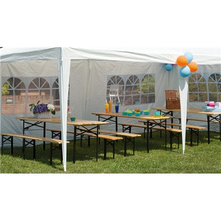 Greenwood Wooden Beer Set - Table and Two Benches