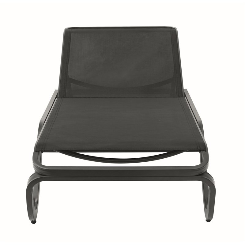 Greenwood Vieste Aluminum Sunbed - Gray Textilene - Anthracite