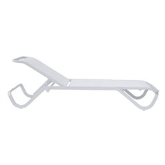 Lettino Vieste In Alluminio - Textilene Bianco - Bianco