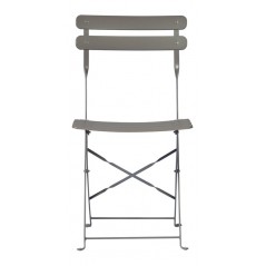 Greenwood Folding Iron Bistro Chair - Dove Gray
