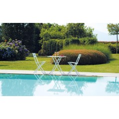 Greenwood Lucca Aluminum Chair - White - Folding