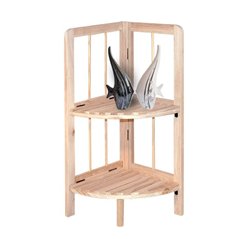 Scaffale Angolare in Pino 2 Ripiani 27x27x60 cm Unionwood