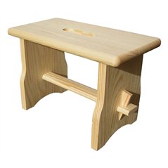 Sgabello in Pino Massiccio 40x20x20 cm Unionwood