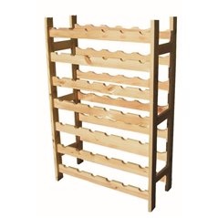 Cantinetta Portabottiglie in Pino Massiccio 42 Posti 63x25x98 cm Unionwood