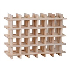 Cantinetta Portabottiglie Modulare in Pino Massiccio 24 Posti 75,9x22x54,4 cm Unionwood