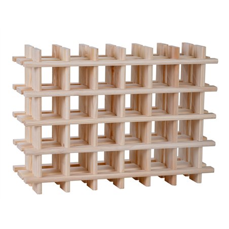 Cantinetta Portabottiglie Modulare in Pino Massiccio 24 Posti 75,9x22x54,4 cm Unionwood