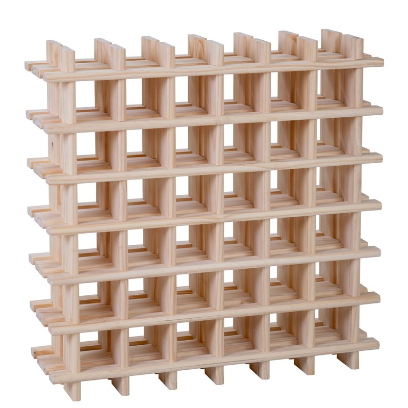 36-Bottle Modular Pine Wine Rack 75.9x22x75.9 cm Unionwood 36-Bottle Modular Pine Wine Rack 75.9x22x75.9 cm Unionwood