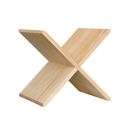 Divisorio Diagonale per Libreria KUBIK in Pino Massiccio Grezzo 32,8x29x32,5 cm Unionwood