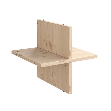 Divisorio a Croce per Libreria KUBIK in Pino Massiccio Grezzo 32,7x28x32,5 cm Unionwood