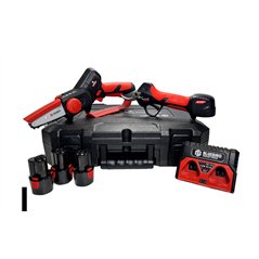 Kit forbice e potatore a batteria Blue Bird PS 23-25 FASTER + CS 22-04 con 3 batterie 12,6 V max – 2,5 Ah incluse