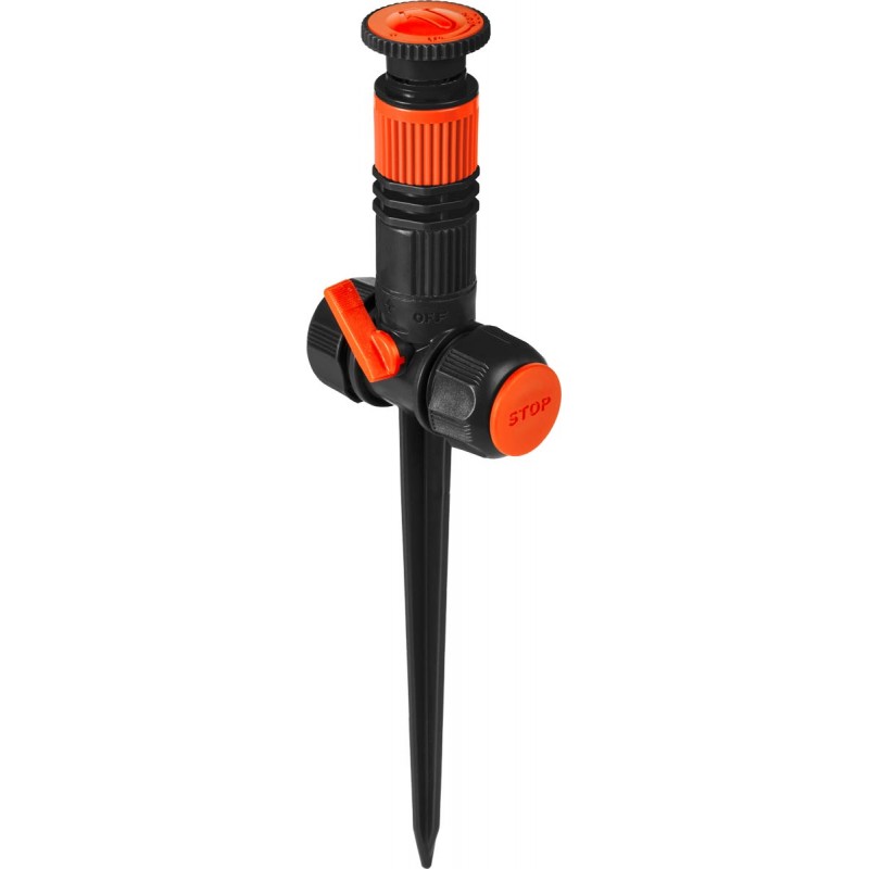 Stocker Irrigatore a spruzzo 360° regolabile con doppio attacco per tubo, estensibile Stocker Irrigatore a spruzzo 360° regolabile con doppio attacco per tubo, estensibile
