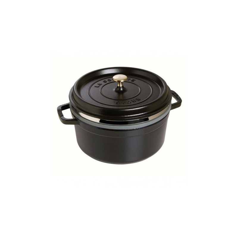 Cocotte with Basket 26 cm Black in Cast Iron