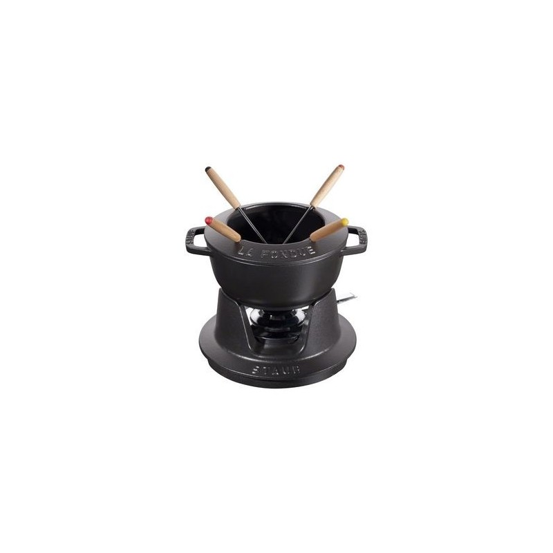 Gourmet Fondue Set 16 cm Black in Cast Iron Gourmet Fondue Set 16 cm Black in Cast Iron