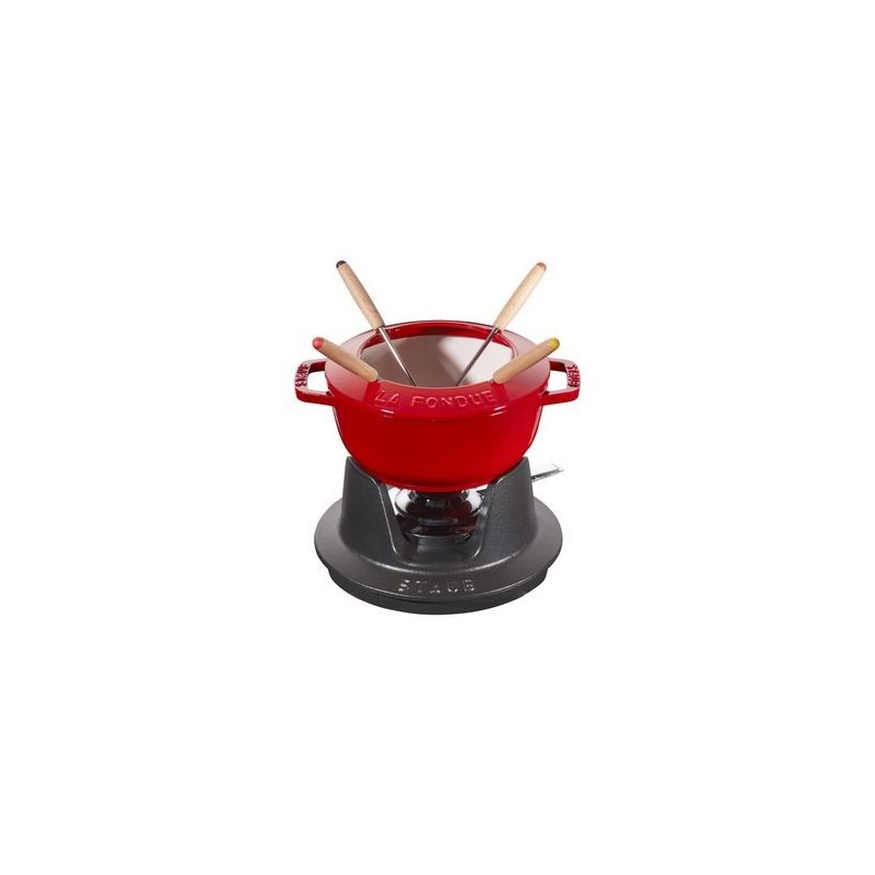 Gourmet Fondue Set 16 cm Rouge en Fonte Gourmet Fondue Set 16 cm Rouge en Fonte