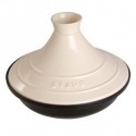 Tajine 20 cm Crème en Fonte avec Couvercle Céramique