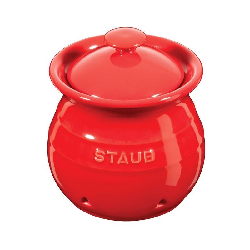 Pot à Ail 11 cm Rouge en Céramique