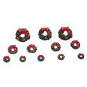 Wreaths With Red Bow Set of 12 Réf. 34957