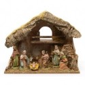 Scène de la Nativité avec nativité. 8 figurines