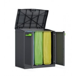 Keter Moby Compact Store Recycling - Armoire Pour Collecte Séparée Des Déchets - 90X55X100H