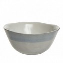 Terracotta Bowl with Blue Polished Edge 10 cm