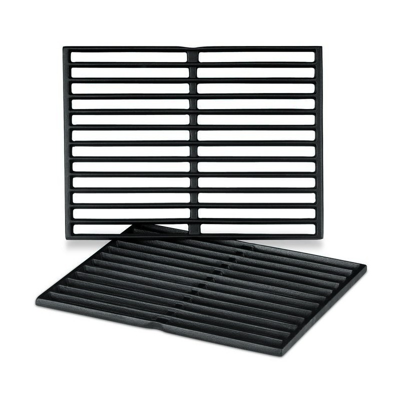 Set of 2 Cast Iron Cooking Grids for Spirit 200 up to 2012 and Weber Genesis Ref. 7522