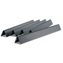 Set of 5 Flavorizer Bars in Enamelled Steel for Genesis 300 Series up to 2011 (Side Shelf Knobs) Weber Ref. 7539