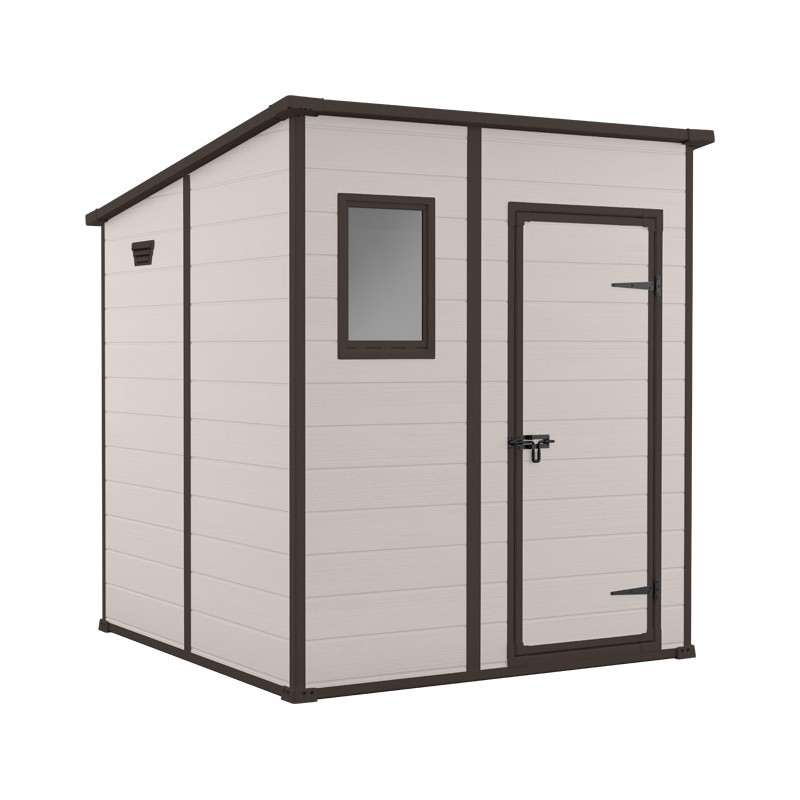 Keter Resin Garden Shed MANOR Pent 6x6 Beige Keter Resin Garden Shed MANOR Pent 6x6 Beige