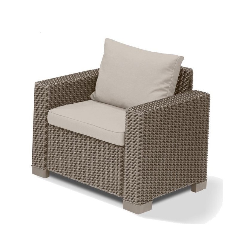 Keter 2 Armchairs With Armrests CALIFORNIA Cappuccino
