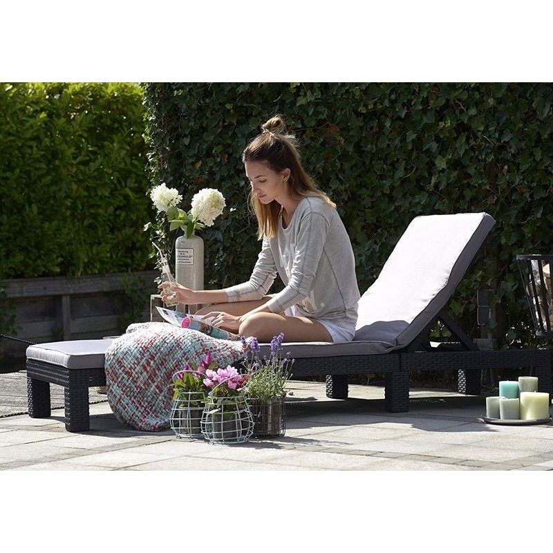 Keter Chaise Longue Avec Coussin DAYTONA Graphite