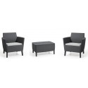 Keter Set Table + Fauteuil SALEMO Graphite