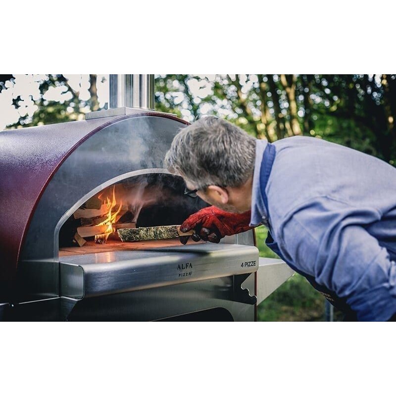 Alfapizza Forno per Pizza 4 PIZZE con Base colore Rame a Legna dadolo.com