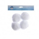 Boules à neige Blanc dim 10 cm Carton de 4