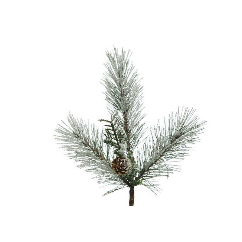 Branche avec Glace Vert/Blanc dim 34 cm