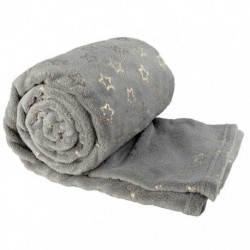 Plaid Plaid Golden Star 130 x 160 cm Couleur Gris Foncé