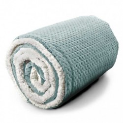 Plaid Plaid Nora 150 x 200 cm Couleur Bleu Brume