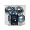 Glass Christmas Baubles Diam 8 cm Set of 6