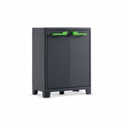 Keter Moby Basso Xl - Armoire Étanche Certifié Ipx3 - Double Poignée Couleur (Vert ou Gris) - ISTA 6 - 80X44X100H