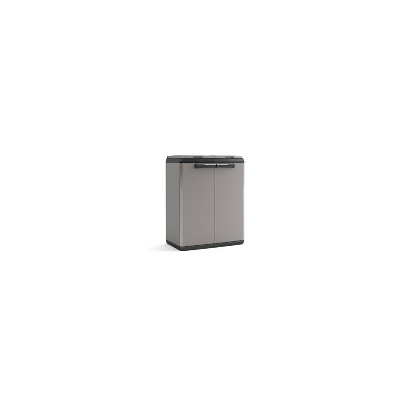 Keter Split Cabinet Recycling Basic - Armoire Pour Collecte Séparée Des Déchets - ISTA 6 - 68X39X85H