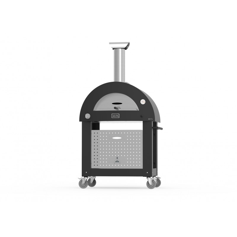 AlfaForni Forno per Pizza BRIO colore Silver Black a Gas Metano con
