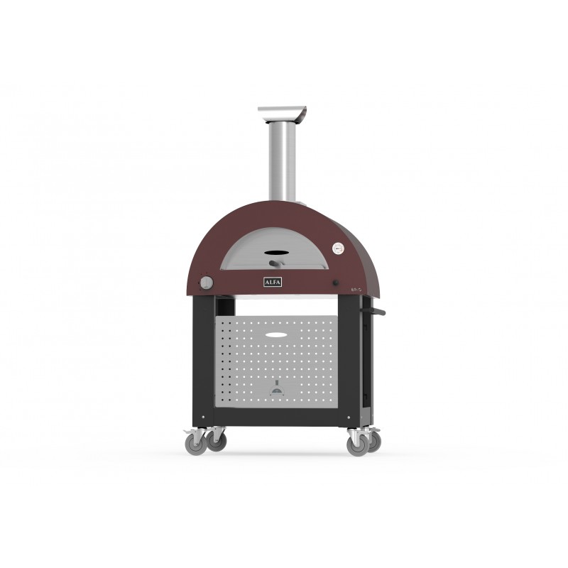 AlfaForni Forno per Pizza BRIO HYBRID colore Rosso a Gas GPL con Base  dadolo shop