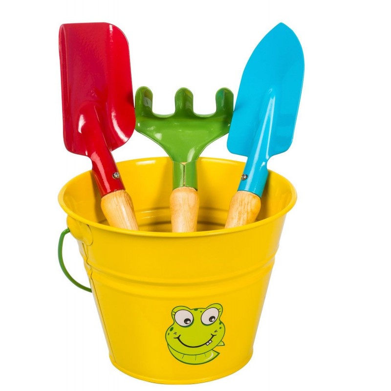 Stocker Yellow KIDS GARDEN ensemble d'outils et seau Stocker Yellow KIDS GARDEN ensemble d'outils et seau