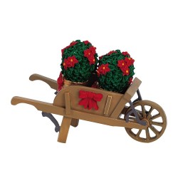 Wheelbarrow With Poinsettias Réf. 64479