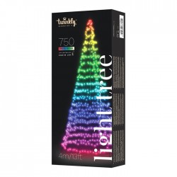 Twinkly LIGHT TREE Albero di Natale Smart 4 m 750 Led RGBW BT + WiFi con palo