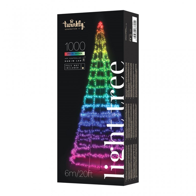 Twinkly LIGHT TREE Sapin de Noël Intelligent 6 m 1000 Led RGBW BT + WiFi