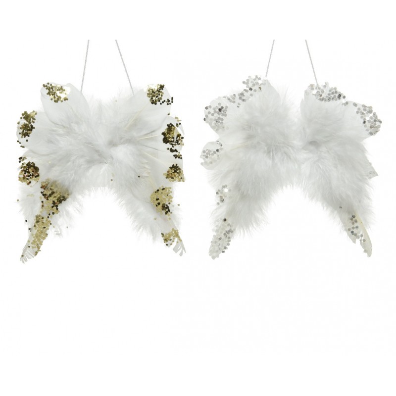 Wings with Feathers and Glitter 15 cm. Single piece Wings with Feathers and Glitter 15 cm. Single piece