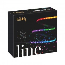 Twinkly LINE Striscia 1.5 m 90 Led RGB BT + Wifi - Starter Kit - Cavo Bianco
