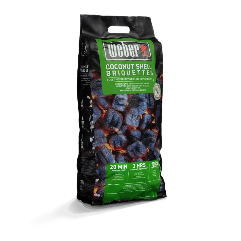 8 kg bag of Weber coconut shell briquettes Cod. 18402 8 kg bag of Weber coconut shell briquettes Cod. 18402