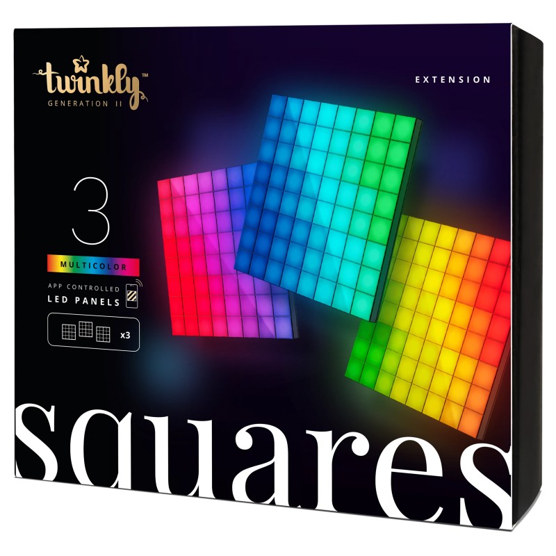 Twinkly SQUARES 64 Led RGB BT + WiFi 3 pcs - Kit d'Extension