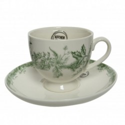 Porcelain cup and saucer 10.5 cm.