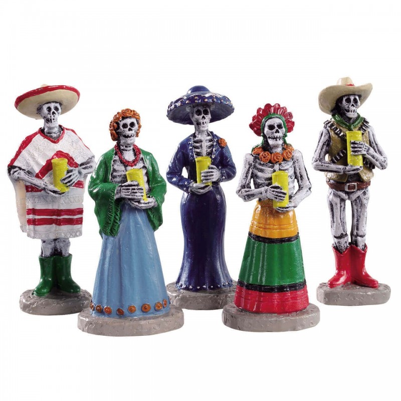 Dia De Los Muertos Vigil Set Of 5 Réf. 92729 Dia De Los Muertos Vigil Set Of 5 Réf. 92729